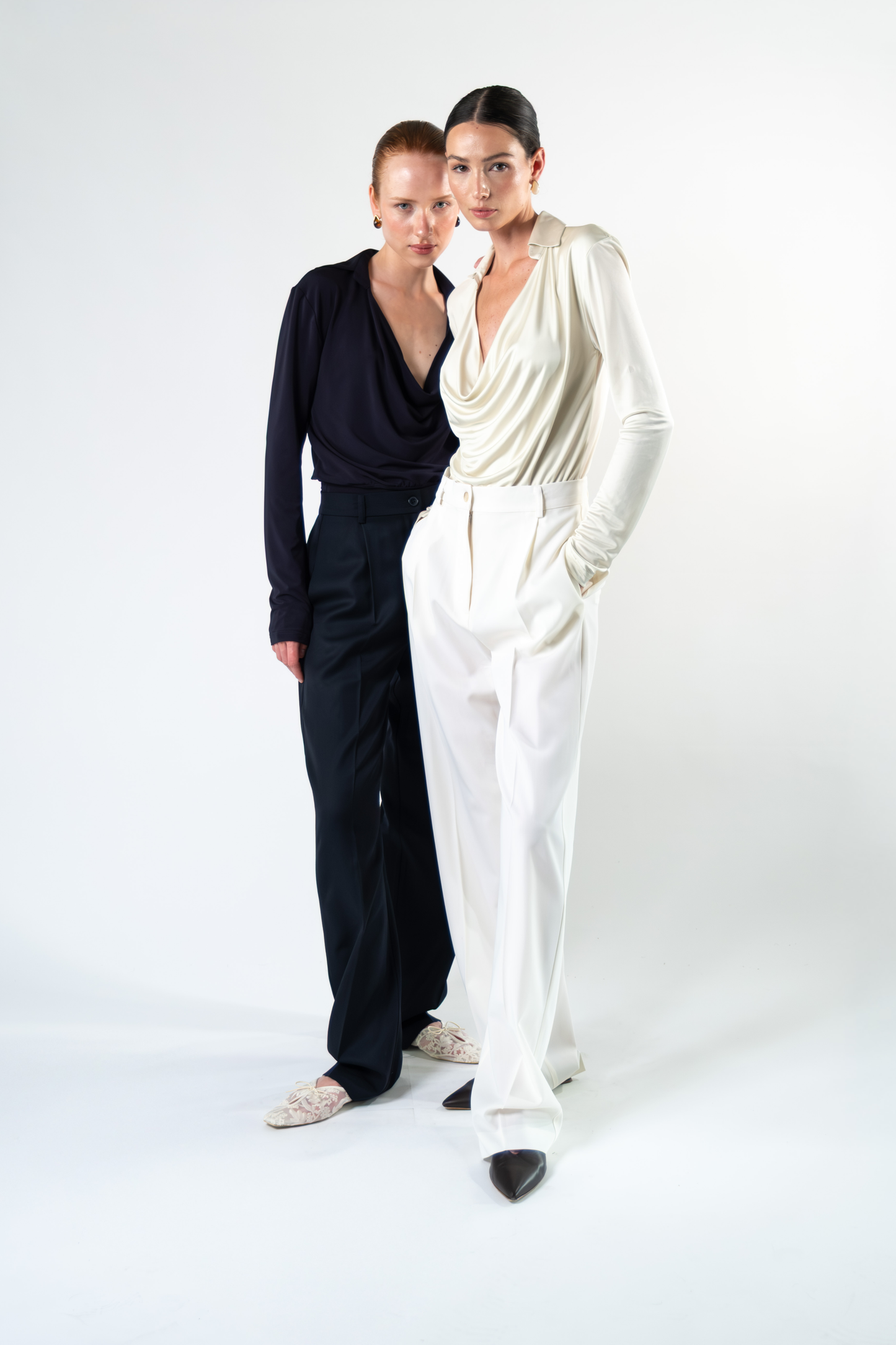 Pantalone sartoriale in fresco di lana - bianco
