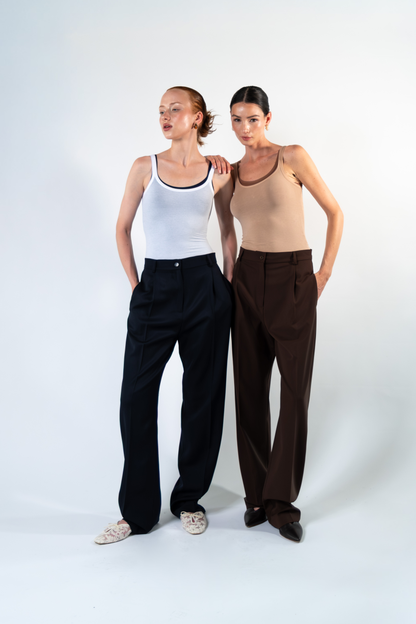 Pantalone sartoriale in fresco di lana - blu
